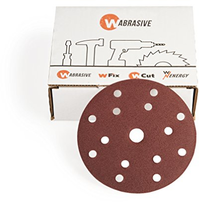Exzentschleifer Schleifscheiben 150 mm Klett 120 Körnung | 50 Stk. Klett Schleifpapier Körnung 120 von Wabrasive |ø 150mm kompatibel zu Exzenterschleifer mit Schleifpads 150mm Klett