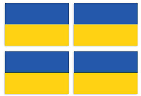 Kiwistar Aufkleber 4,5 x 3 cm Ukraine - Land Staat Autoaufkleber Flagge Länder Wappen Fahne Sticker Kennzeichen - Auto - Fahrrad - LKW