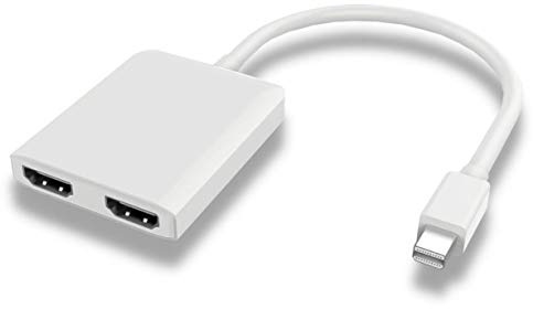 PremiumCord MST Adaptateur Mini DisplayPort 1.2 vers 2X HDMI 2.0, Extension + Miroir + 2 Écrans Divers, Vidéo 4K@30Hz 2160p, Full HD 1080p 60Hz, Blanc