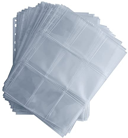 Arkero-G® 450 Pockets Sammelkarten 50 Seiten Pro 9-Pocket Pages - Yugioh Karten Größe - Album Ordnerseiten für Trading Cards