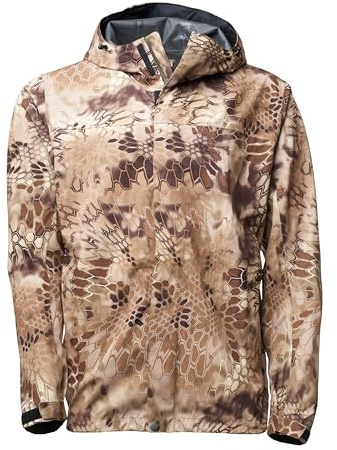 Kryptek Jupiter Herren-Jagdjacke, wasserdicht, atmungsaktiv, verstaubar, Camouflage, Highlander, Größe L
