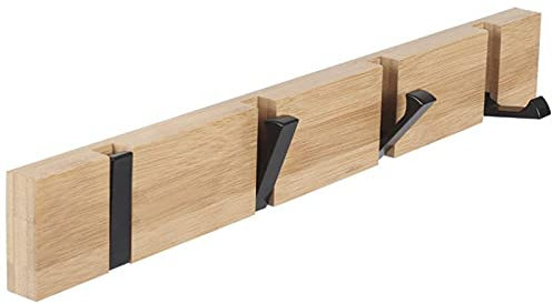 Gmjay Moderne Kleiderhaken Wandmontierter Platzsparender Kleiderbügel mit 4 Klapphaken für Eingangsbereich, Flur, Badezimmer, Wohnzimmer, Schlafzimmer