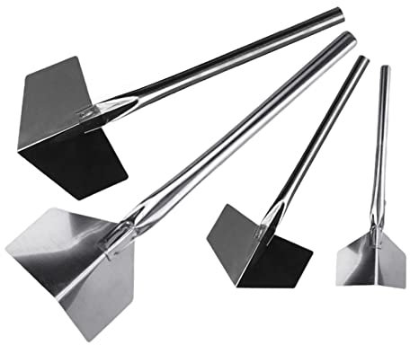 MagiDeal 4 Pieces Premium Stainless Steel Drywall External Corner Tools Mudding Finishing Knives Trowel Caulk Removal Cement with Long Grip