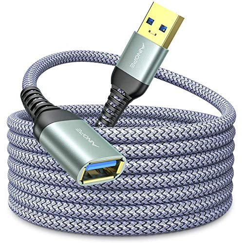 AINOPE USB Verlängerung 3M USB A Verlängerungskabel 3.0 Kabel Verlängerung mit Alluminiumsteckern, Langlebiges Nylongeflecht für Kartenlesegerät,Tastatur, Drucker, Scanner, Kamera