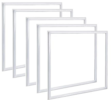 Brightex, 5X led Panel Lights Frame 5000 Lumen 50w recessed Ceiling lamp Tiles Long Life 7000k Cool White Square for Office, Company, Garage