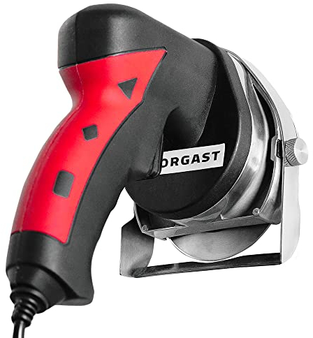 Forgast Profi Imbiss Döner couteau électrique | avec largeur de coupe réglable | pour droitiers et gauchers | Gastro Döner Trancheur | couteau électrique pour couper | de la viande de Döner Kebab