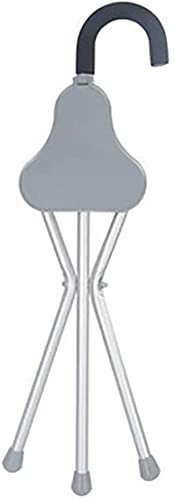 BONOOL Tabouret de béquille Pliant Siège de Canne Pliant Canne à Trois Pieds avec siège Chaise de Marche Portable Tabouret de Repos de pêche pour Personnes âgées Aide au Voyage