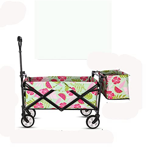 Gartenwagen, Garten-Kinderwagen, zusammenklappbar, tragbar, Outdoor, Einkaufen, Zuhause, Anhänger, Sackkarre, Wildcamp, Handzugwagen (Camouflage) (Sommerbrise)