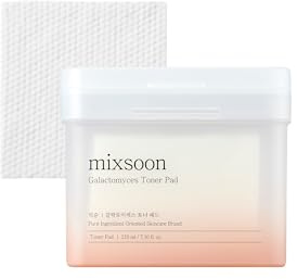 mixsoon Galactomyces Toner Pad – Exfolierande ansiktspads för Glass Skin. Återfuktar, jämnar ut hudtonen och ger livfull lyster. Skonsam exfoliering för förfinad klarhet. 60 st.