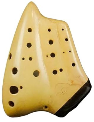 professionelle Okarina Triple Ocarina Alto G Keramik Ocarina Professionelle Instrumente Zubehör Ocarina of Time(Color:Beige)