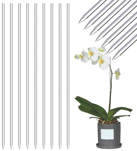 Bastoncini di supporto per fiori - Pali per fiori di orchidea, supporti per piante in vaso | Pali per orchidee trasparenti Supporti per viti in acrilico, attrezzi da giardinaggio Bastoncini per piante