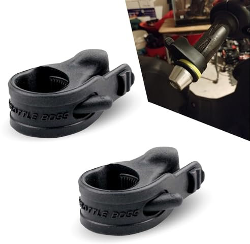 getfay Lot de 2 pinces de réglage de l'accélérateur pour moto, poignée de régulateur de vitesse, pince de support pour accélérateur, support à bascule universel pour la plupart des motos (noir)