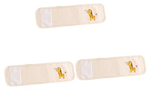 VICASKY 3stücke Bauchband Für Neugeborene Aus Baumwolle Verstellbar Und Atmungsaktiv Giraffen-design Für Jahreszeiten Geeignet Sanfte Pflege Für Nabelbereich