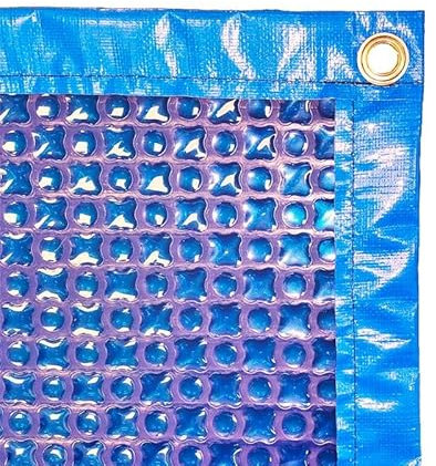 Bâche à Bulles Piscine 11x5 m Optimal Dark Blue 500 microns - Bordée 4 côtés + Oeillets Posés + Bâchette Protection - Direct Usine