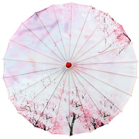 HXNH Parapluie vintage en soie de bambou pour femme, cadeau et accessoires de costume, parasols de danse en soie pour un usage quotidien Parapluie en bambou