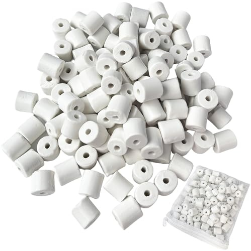 500g Aquarium-Filtermedien Zubehör für Aquariumfilter Keramikringe | Biologische Filtermedium Keramikringe Biokugeln Poröser Filte Biochemischer Ball
