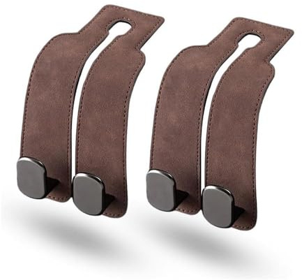 yahabb 2Pcs Car Seat Back Hook, for AUDI audi100 1991-1994, Car Seat Hook,Car Headrest Hook,Car Seat Headrest Hangers,Portable Organizer Holder,C-Brown