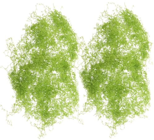 DIYEAH Muschio Artificiale per Bonsai 100g, Decorazione Fai da Te per Piante da Interno, Muschio Finto Realistico Verde Chiaro per Artigianato e Arredamento Casa Ufficio