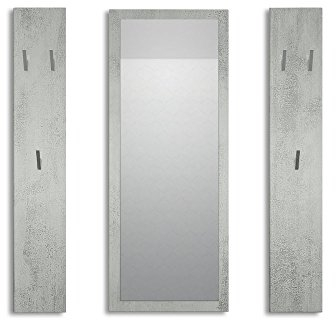 Vladon Garderobenset Garderobe Spot, Made in Germany, in Beton Oxid Optik