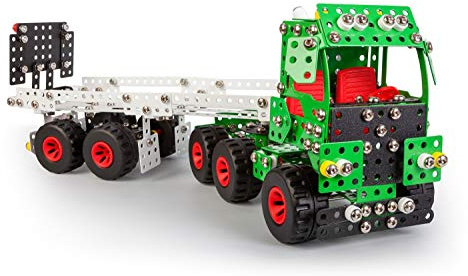 A ALEXANDER 1914 Constructor PRO Super Truck 10 i 1 metallbyggsats, 867 delar metallbygglåda, metallbyggsats med XXL, lastbil och plastelement, byggleksaker för barn från 8 år