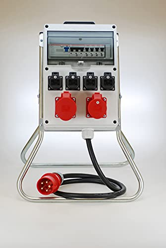 Distribuidor con marco e interruptor FI/LS, fabricado en Alemania, 6 salidas