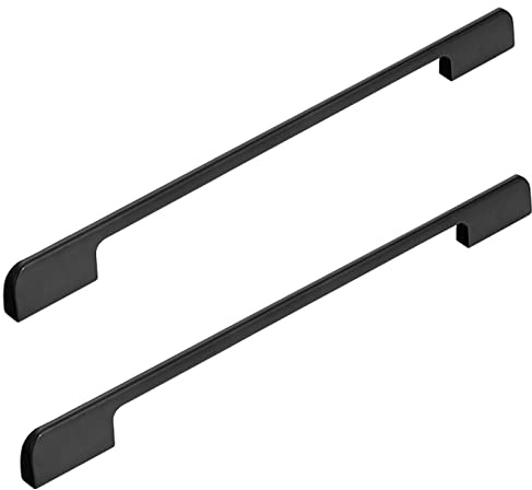 SZLXJMFL Möbelgriff Schwarz Lang, 2 Stück Schrankgriffe Modern, Massive Aluminiumlegierung | Eloxierte Oberfläche, Länge: 60-1000 mm Bügelgriff, Schrank Zieht Griffe Küchenschrank Türgriffe-178mm/7in
