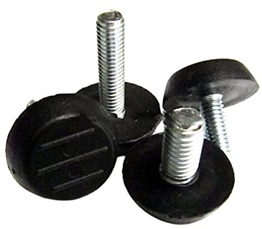 GTPBAO Stehbolzen-Buchse 4 x Schwarze Möbel, Tisch, Stuhl, Sofa, Beine, Füße, Verstellbarer Nivellierer, Gleitpad, M6, M8, Schraube auf Durchmesser 23 mm Isolator mit Gewinde (Color : M8x25mm)