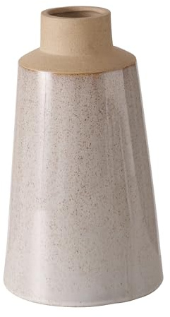 Boltze vas Catrinia (kärl i beige, matt, gjord av stengods, 16 x 16 x 28 cm blomvas) 2026125