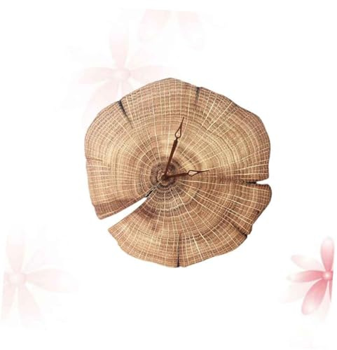 VINTORKY Reloj De Pared Silencioso De Madera Reloj Colgante Decorativo Diseño De Anillo Anual