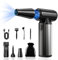 VEIOK Compressed Air Duster, Full-Metal 150000 RPM Electric Air Dust Blower for PC, 3 Speeds Air Duster Compressed Air, 6000mAh Rechargeable with Replaceable Nozzles for Keyboard, Laptop, Home