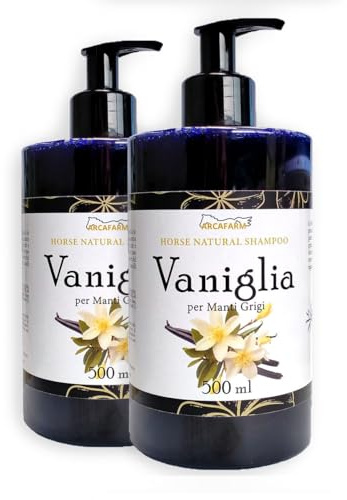 Shampoo per Cavalli Grigi alla Vaniglia 2x500ml Arcafarm anti giallo