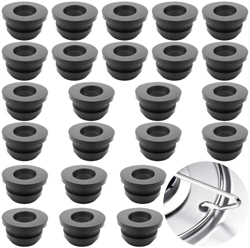 LongZYU 24 Pezzi Gomma per Supporti per Pentole, Gommini Fornello Camper | Guide in Gomma per Piano Cottura Camper, Accessori Camper, Compatibili con Aste da 5 mm di Dometic, Smev e Thetford
