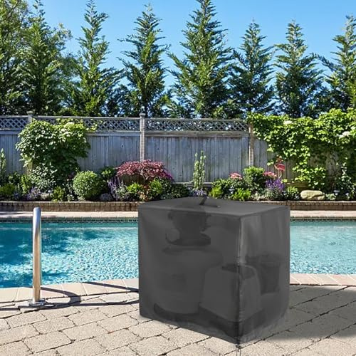 Ocastuted Abdeckung Sandfilterpumpe, Pool Sandfilter Abdeckung, Poolpumpenabdeckung Für Außeneinheit, wasserdichte Sandfilteranlage Abdeckungs, 420D Oxford Vollständige Abdeckplane