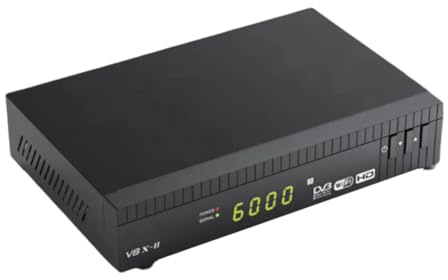 Koolenry V8X 2 Satellite TV Receiver Support DVB-S2X/S2/S 264/265 Built-in WIFI for, Newcam, Fun Cam UK Plug