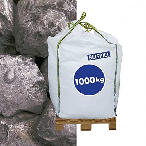 1.000 kg Big Bag Gabionen Steine Marmorkies Nero Ebano 70-120 mm - dekorative Gartengestaltung