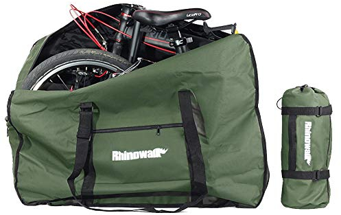 Selighting - Bolsa de Transporte para Bicicleta, Bolsa de Ruedas, Impermeable, Funda de Transporte para Bicicleta, Plegable, 20 Pulgadas, Color Verde