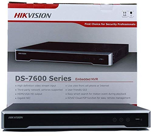 Hikvision DS-7608NI-K2/8P 8ch 8 PoE H.265 Embedded Plug & Play 4K(3840x2160) NVR Up to 8 Megapixels Resolution