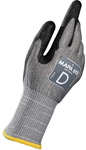 MAPA Professional KRYTECH 615 – Gants de protection haute coupe, ces gants flexibles pour écran tactile donnent une grande compétence utilisé dans plusieurs industries, noir/gris, taille 10 (1 paire)