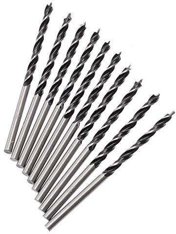 CHENSDB 10pcs 3mm Diam Spiralbohrer Holzbohrer mit Zentrierspitze High Strength Bohrwerkzeug for Holzbearbeitungs