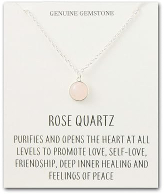 Philip Jones Collana in quarzo rosa con carta di citazione
