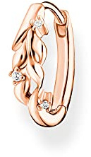 Thomas Sabo boucles d'oreilles simples créoles feuilles avec pierres argent plaqué or CR681-416-14