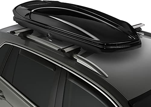 DNA Motoring Extra Long XXL Lockable Rooftop Cargo Carrier Box Roof Luggage Storage Case w/Lock+Keys, 110Lb Capacity, 15 Cubic Ft.(Glossy Black),PT-ZTL-8294-GSBK