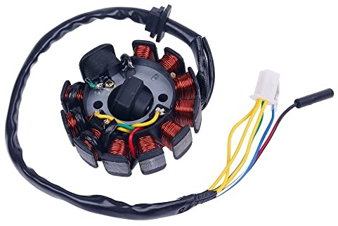 ZEYADA Glixal GY6 125 cc 150 cc 11 Spule Magneto Lichtmaschine Stator for chinesische Roller Moped ATV Go Kart Quads 152QMI 157QMJ Motor (4+2)