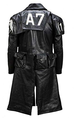 Suiting Style Ncr Fallout Veterano Ranger Armatura In Pelle Nera New Vegas A7 Trench Coat Costume Cosplay, similpelle., XS