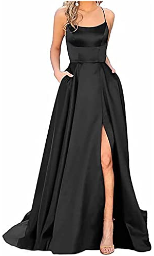 Festliche Kleider Für Damen,Enge Kleider Damen Sexy Ausgefallen Brautkleid Italienische Mode Damen Kleider Damen Ballkleider Elegant Neckholder Rückenfrei Lange Kleider A-Linie (1-Schwarz,XS)