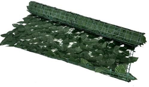 Siepe Finta per Balcone Edera Artificiale per Recinzioni Giardino Anticaduta Frangivista Ombreggiante Rotolo (150x300 cm)