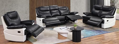 Mapo Möbel Voll-Leder Sofagarnitur Fernsehsofas Relaxsofas 3581-3+2+1-SW