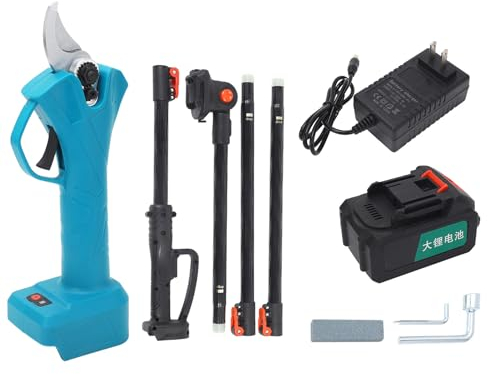 Forbici Elettriche Potatura a Batteria Potatore Elettrico Senza Spazzole Diametro di Taglio con Asta Estensibile 6,56 Pollici e Batteria Al Litio 4000 MAh Lame in (Spina