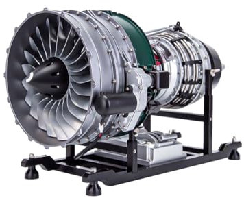 TechnixLabz Turbofan Motor Modell - 1/10 Mechanisches Doppelspulen-Turbotriebwerk Modell - Dynamisch Und Sichtbar - DIY Montage Motor Craft Geschenk (1000+PCS)