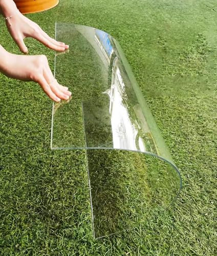 Transparent Polycarbonatplatte Dachplatten, Dachplatten Kunststoff Wetterfest 1 mm Dick, Schlag und Bruchsicher Acrylglas Platte, für Gewäch, Garten, Vordächer, Fenster, Terrasse, Balkon(1x15m)